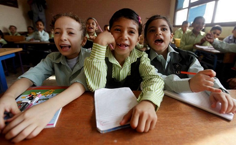 egyptian students in a school