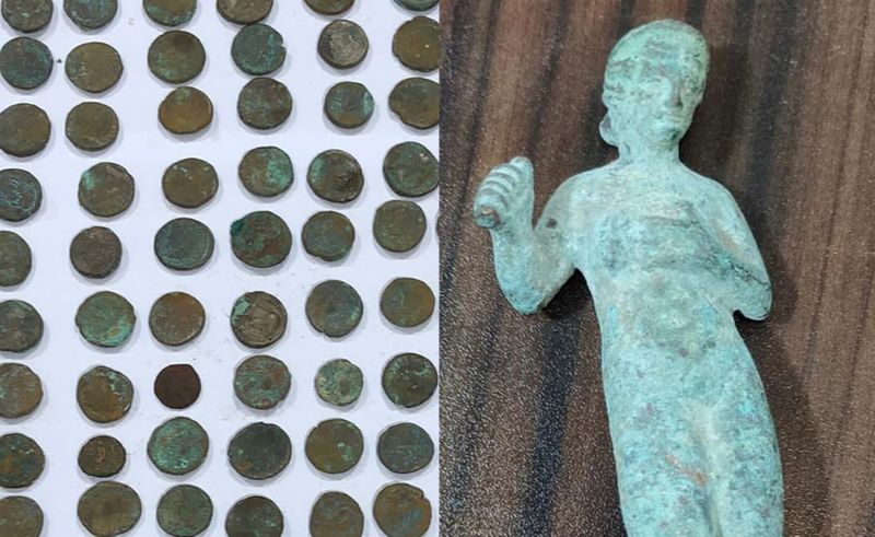 Statue of Aphrodite & 1,752 Artefacts Seized at Nuweiba Seaport
