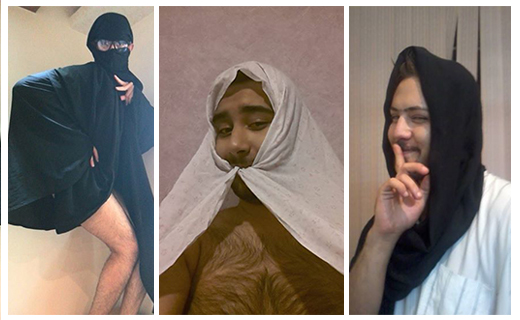 Iranian Men Veil Up 