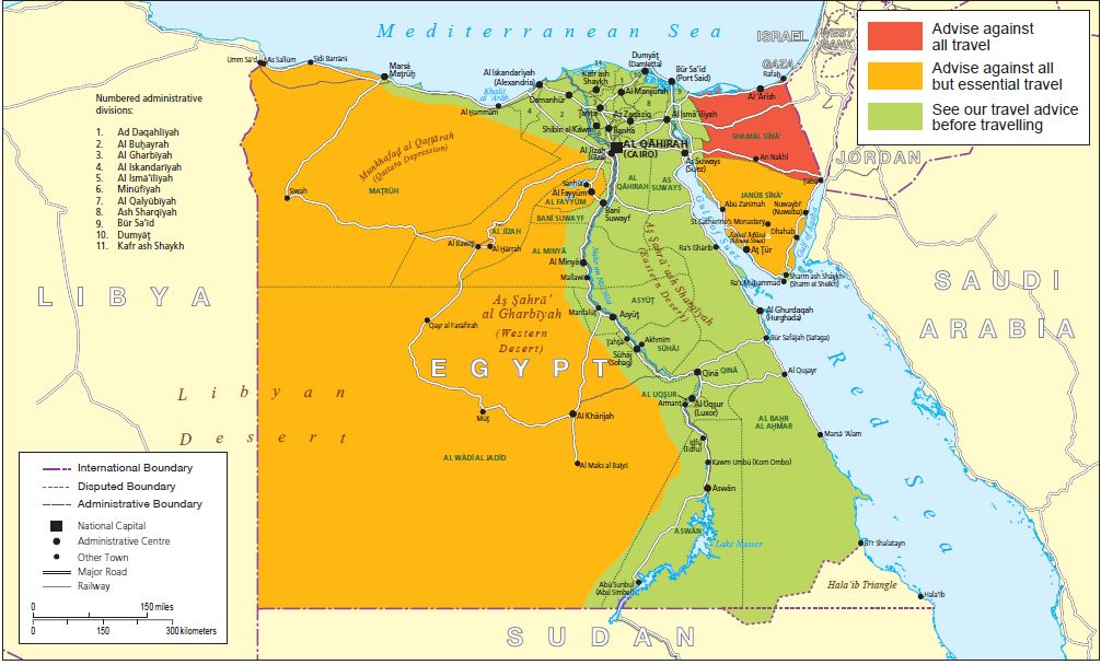 UK Advises Against Travelling to All Areas West Of the Nile