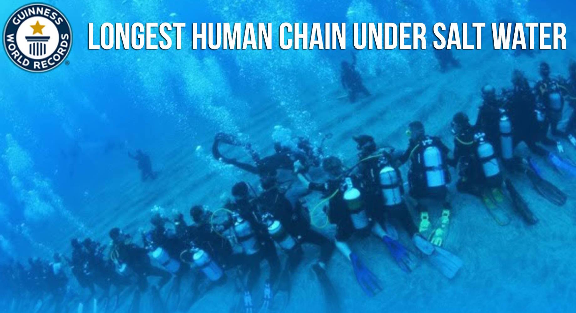 Record For Longest Human Chain Under Salt Water To Be Set In Sharm