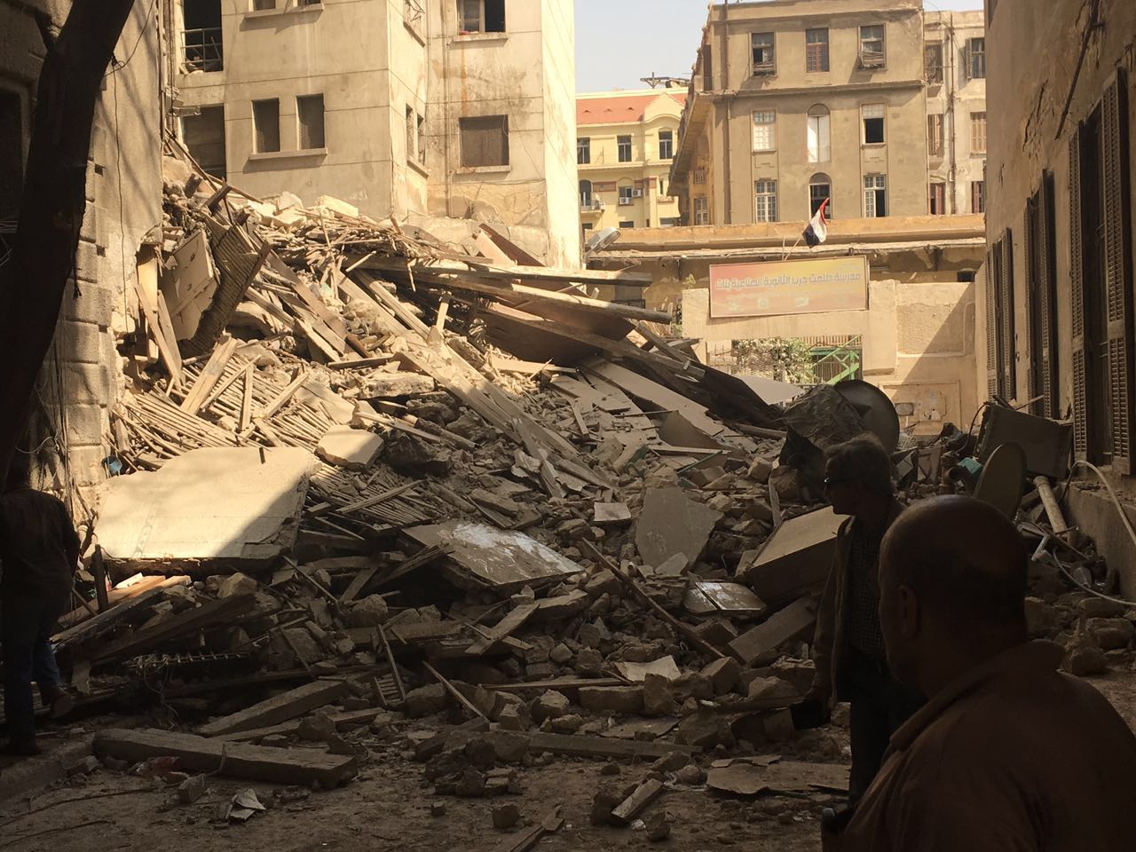 Building Collapses In Downtown Cairo Causing School Closure