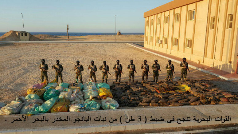 3 Tonnes of Bango in the Red Sea Confiscated by the Egyptian Navy