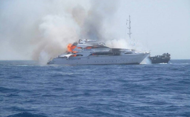 Egyptian Navy Rescues 31 People From a Tourist Boat Fire 