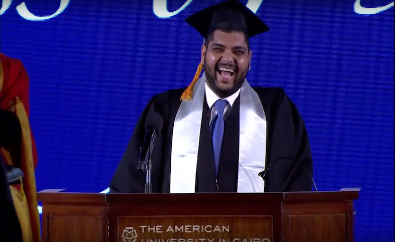 Video: This Egyptian AUC Graduate Gives His Peers the Most Honest Commencement Speech Ever