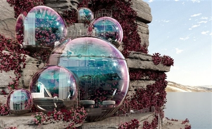 These Conceptual Bubble Houses Rest on a Rocky Cliff in Ireland
